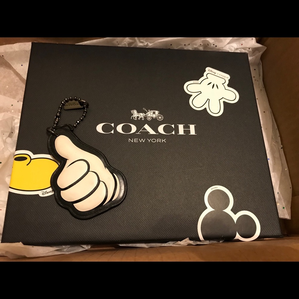New Coach x Disney Mickey Mouse Keychain hangtag